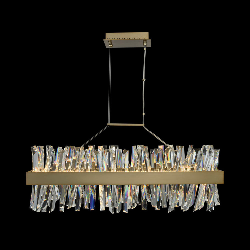 Glacier Linear LED Pendant Light in Detail.