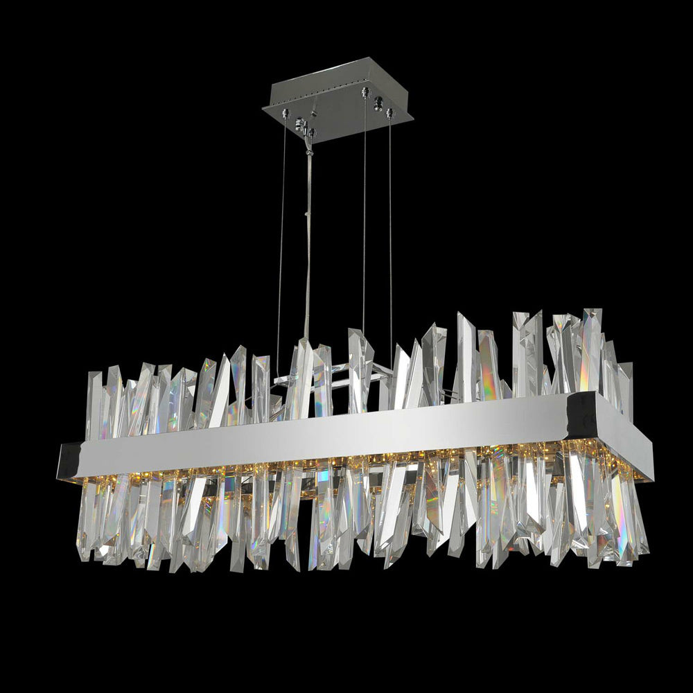 Glacier Linear LED Pendant Light in Detail.
