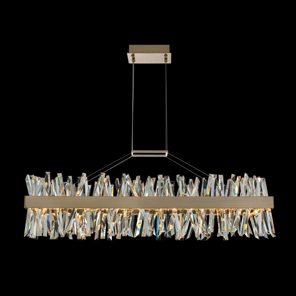 Glacier Linear LED Pendant Light in Detail.