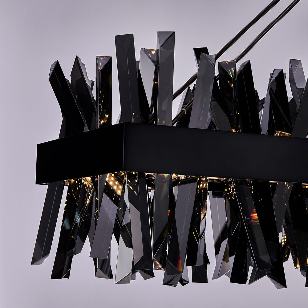 Glacier Linear LED Pendant Light in Detail.