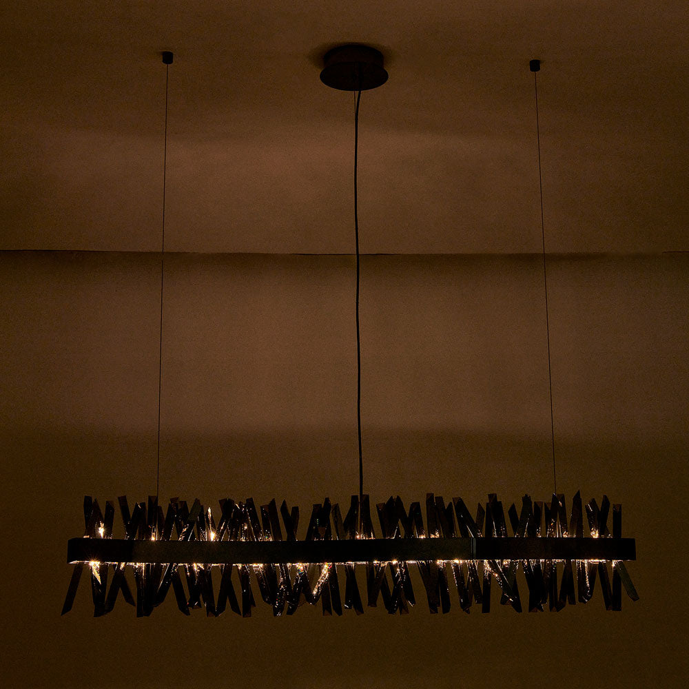 Glacier Wave Linear LED Pendant Light in Detail.