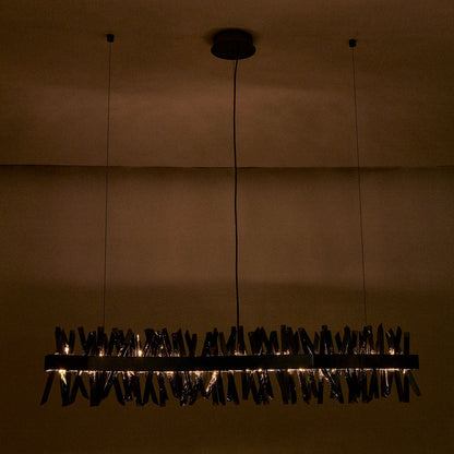 Glacier Wave Linear LED Pendant Light in Detail.
