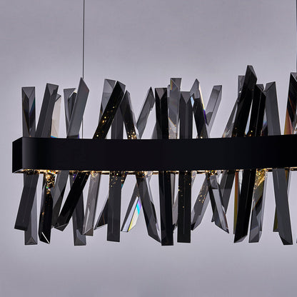 Glacier Wave Linear LED Pendant Light in Detail.