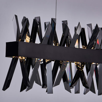 Glacier Wave Linear LED Pendant Light in Detail.