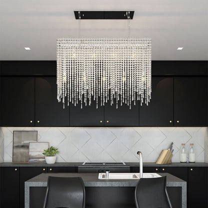 Gocce Linear Pendant Light in kitchen.