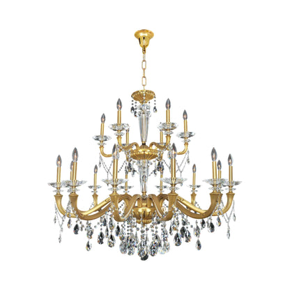 Jolivet Chandelier in Historic Brass (18-Light).