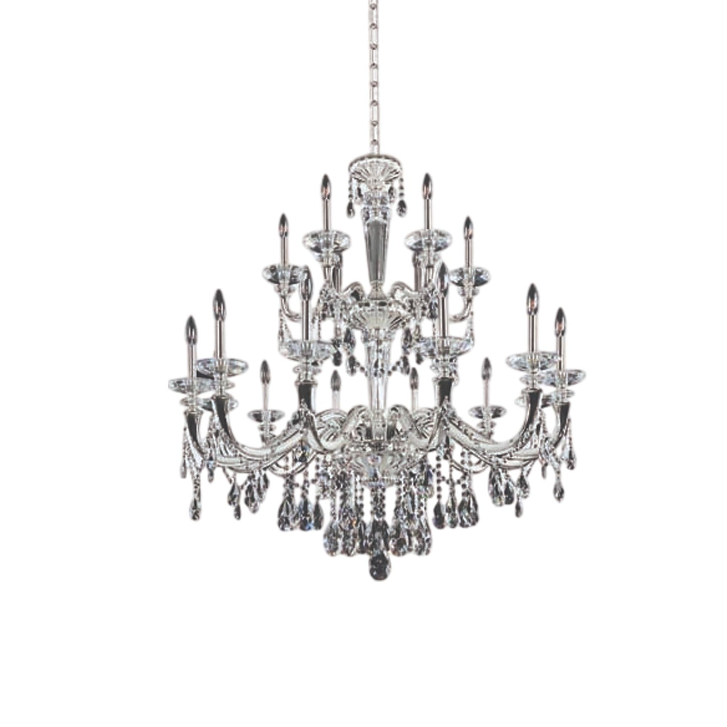 Jolivet Chandelier in Two Tone Silver (18-Light).