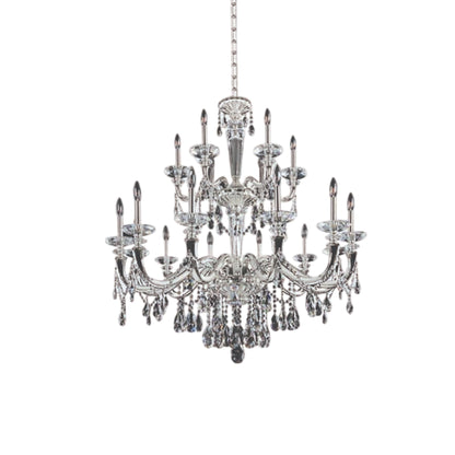 Jolivet Chandelier in Two Tone Silver (18-Light).