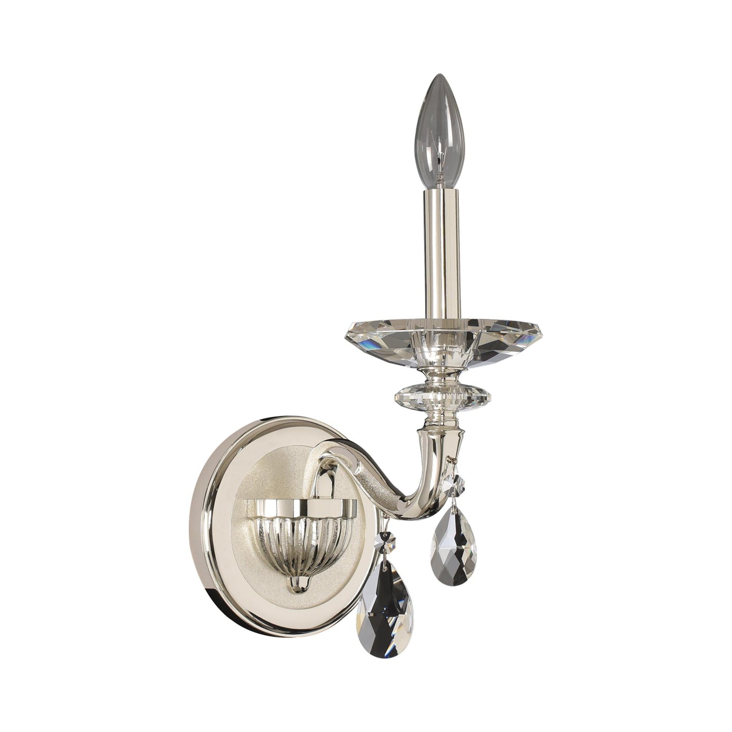 Jolivet Single Wall Light in Two Tone Silver.