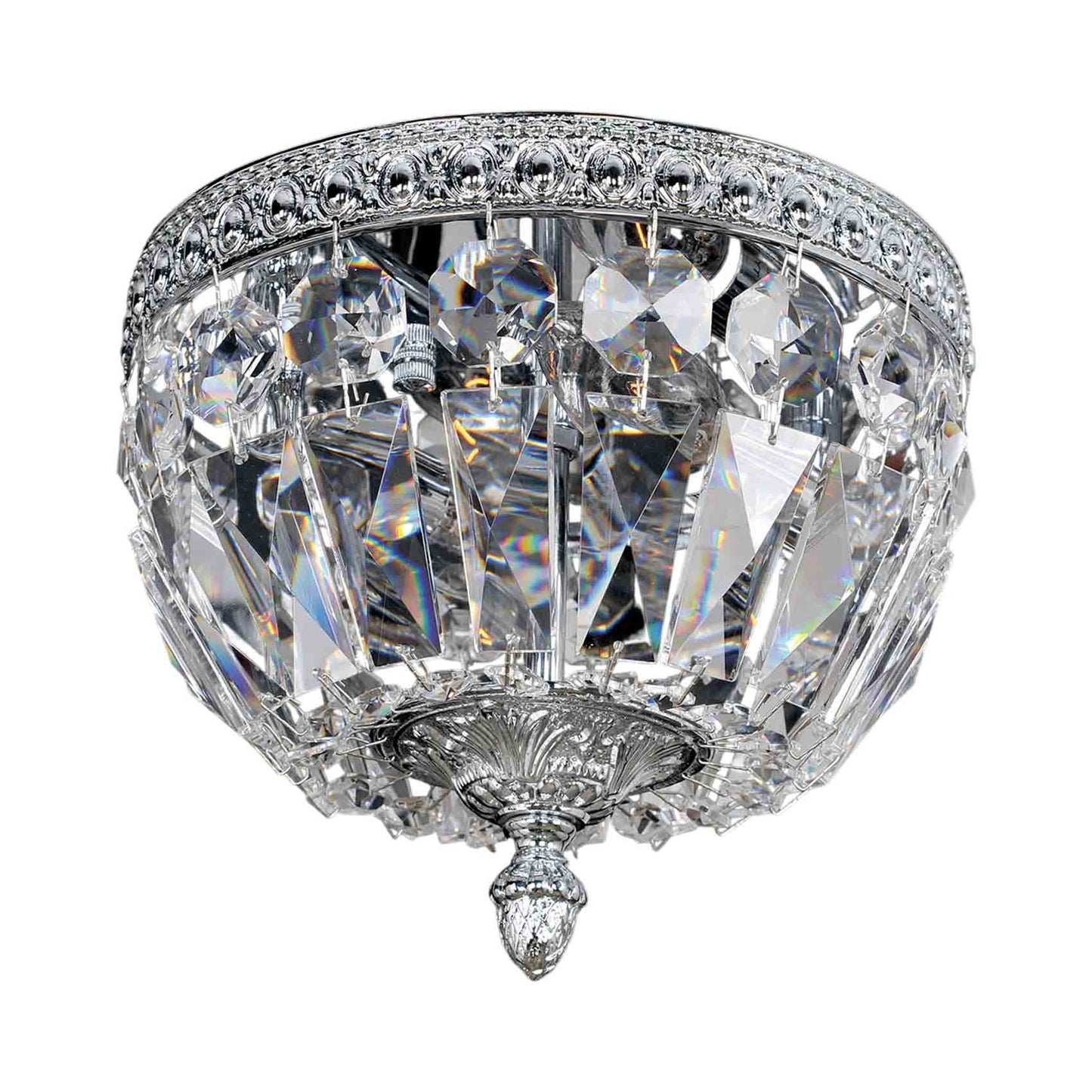 Lemire Flush Mount Ceiling Light in Chrome (2-Light).