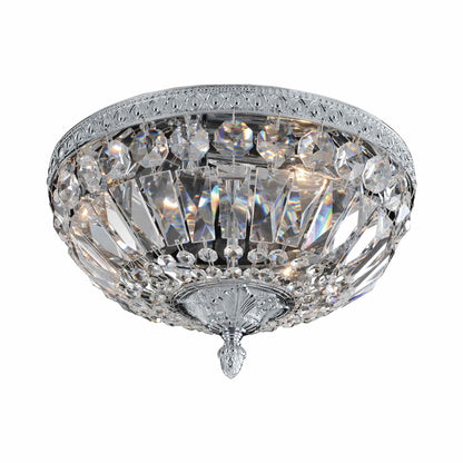 Lemire Flush Mount Ceiling Light in Chrome (3-Light).