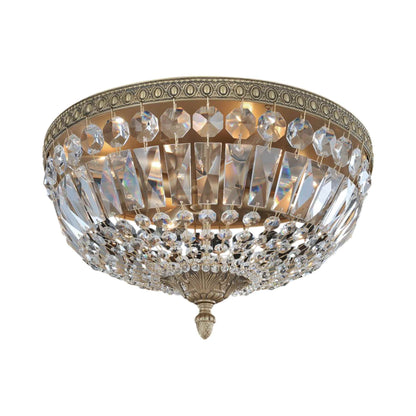 Lemire Flush Mount Ceiling Light in Antique Gold (4-Light).