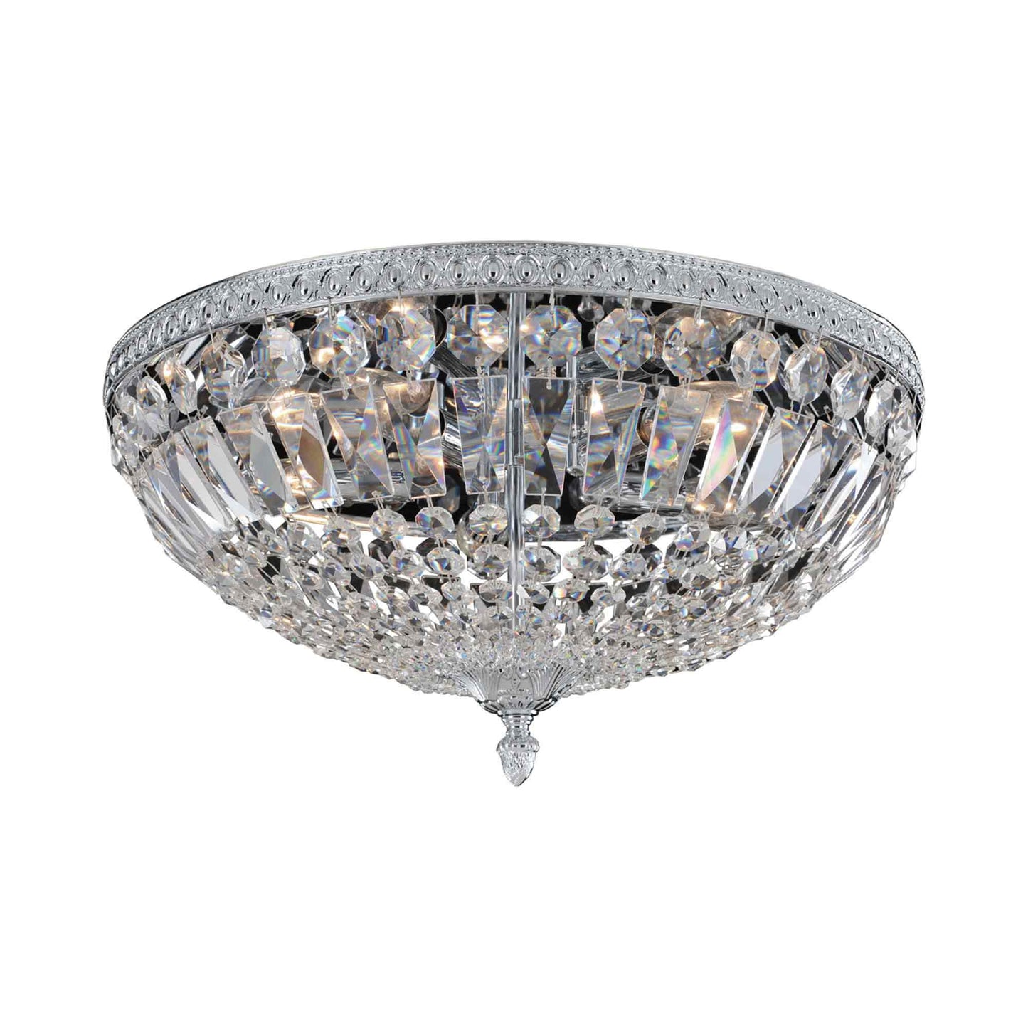 Lemire Flush Mount Ceiling Light in Chrome (5-Light).