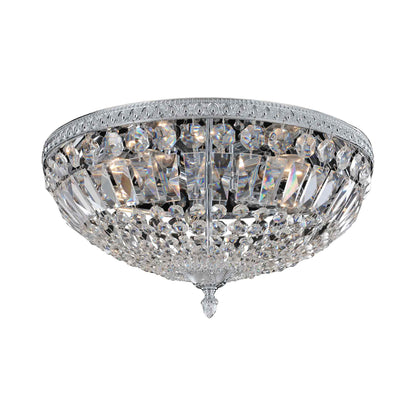 Lemire Flush Mount Ceiling Light in Chrome (5-Light).