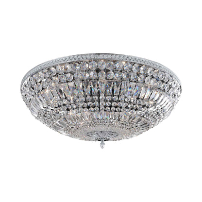 Lemire Flush Mount Ceiling Light in Chrome (12-Light).