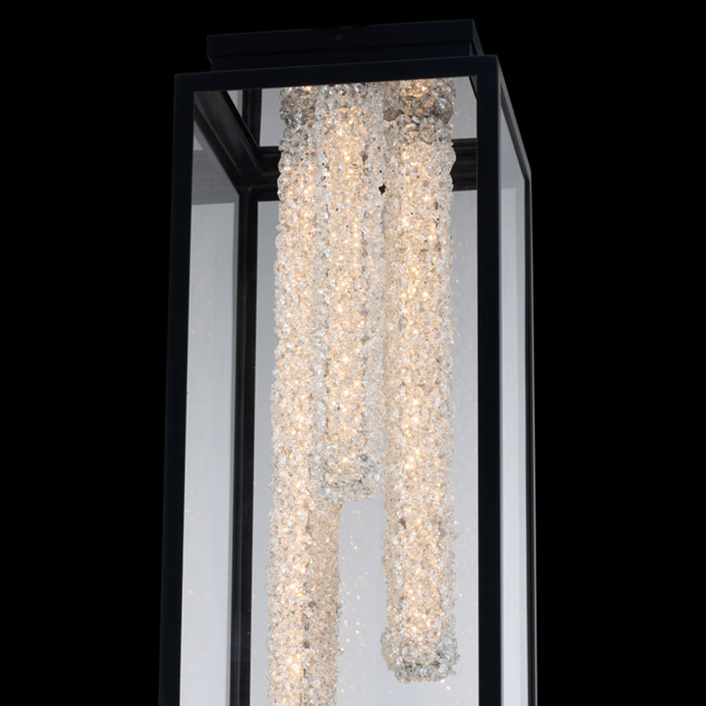 Lina Tall Outdoor LED Flush Mount Ceiling Light in Detail.