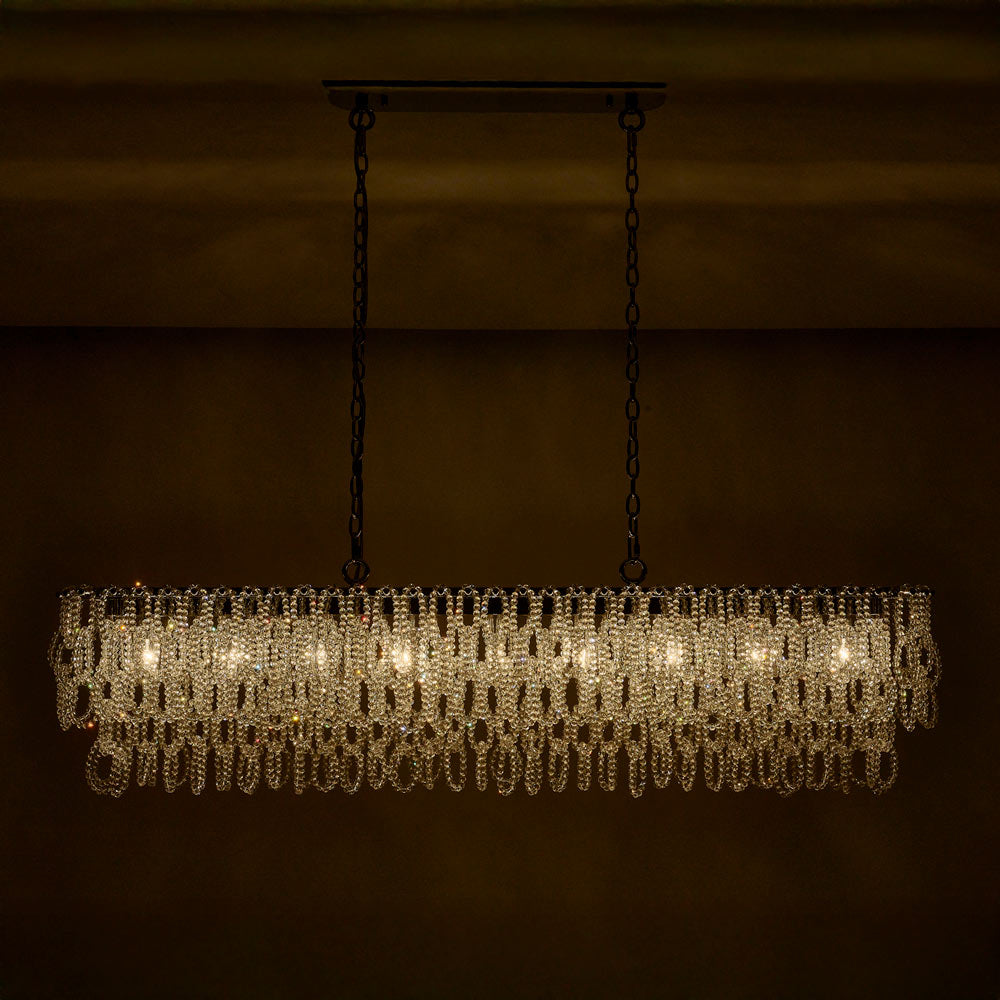 Loops Linear Pendant Light in Detail.