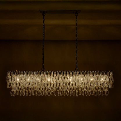 Loops Linear Pendant Light in Detail.