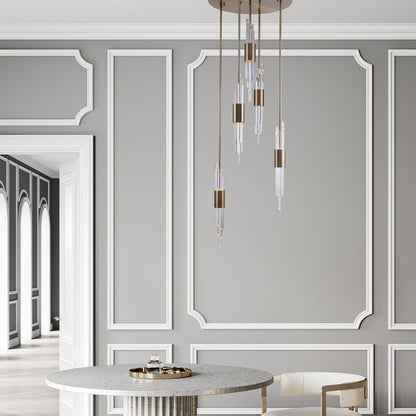 Lucca Multi Light Pendant Light in living room.