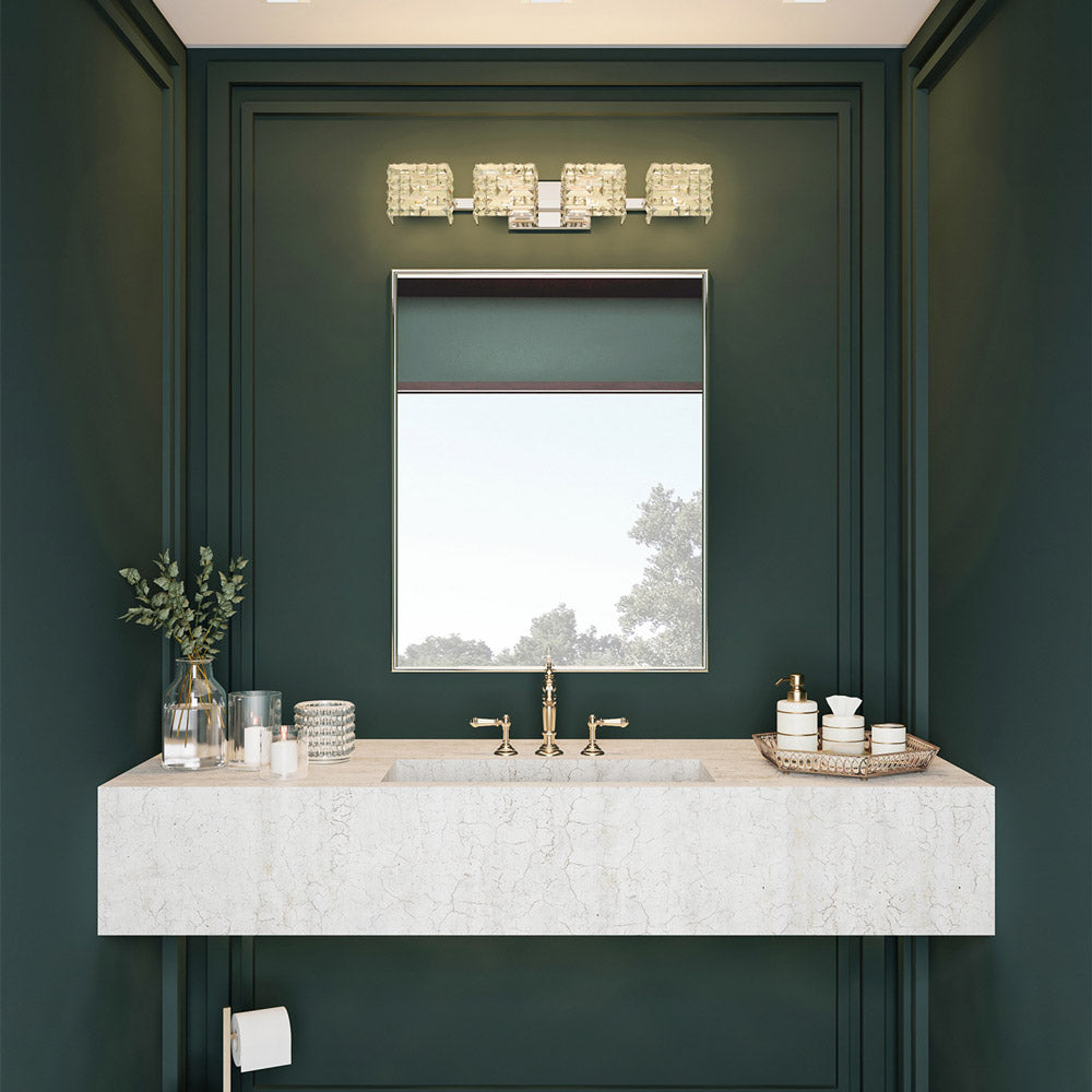 Marazzi Bath Vanity Light in bathroom.