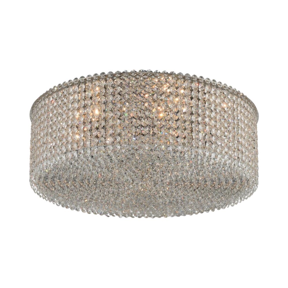 Milieu Metro Flush Mount Ceiling Light in Clear (22-Inch).