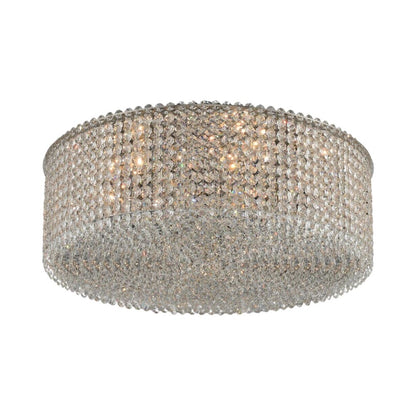 Milieu Metro Flush Mount Ceiling Light in Clear (22-Inch).