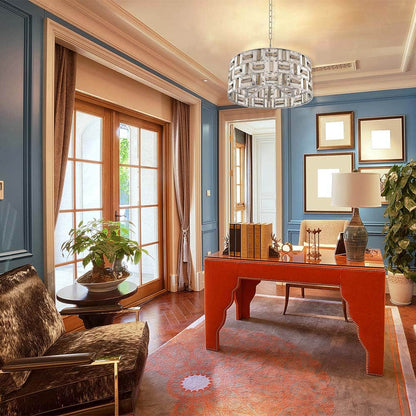 Modello Chandelier in living room.