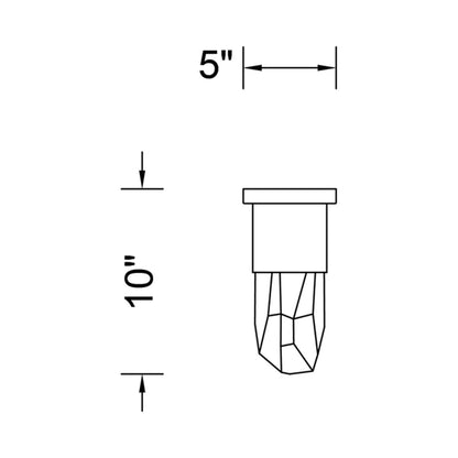 Ore LED Ceiling / Wall Light - line drawing.