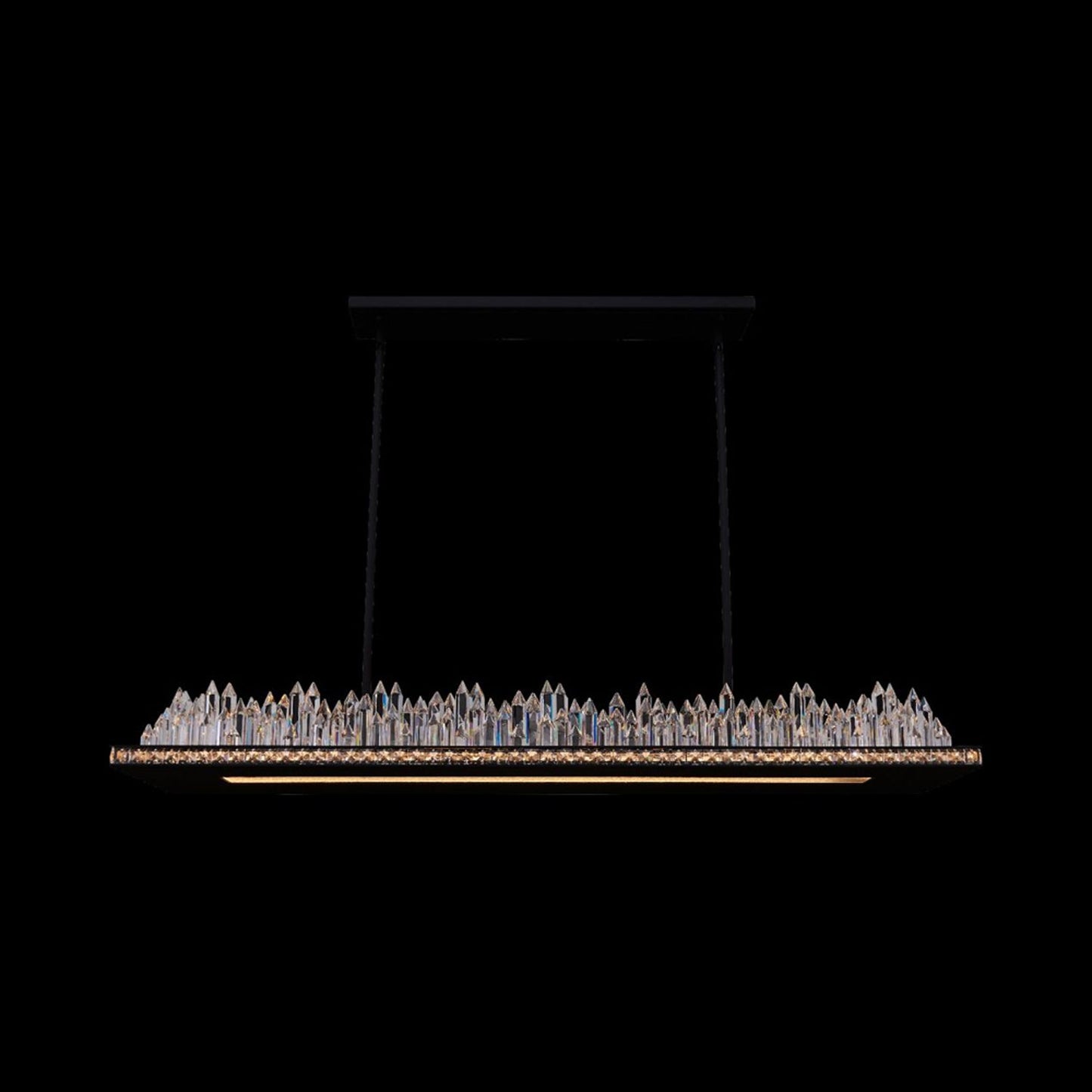 Orizzonte Linear LED Pendant Light in Matte Black (44-Inch).
