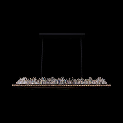 Orizzonte Linear LED Pendant Light in Matte Black (44-Inch).