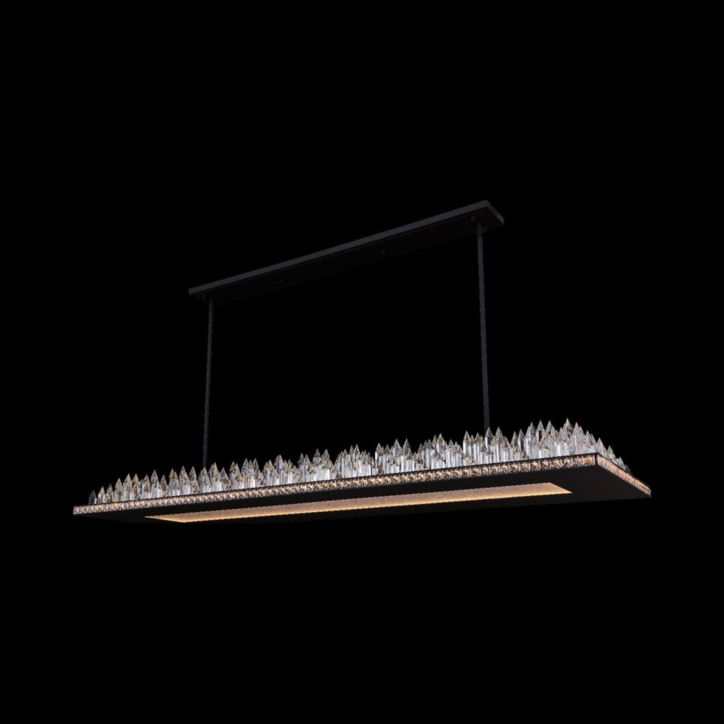 Orizzonte Linear LED Pendant Light in Matte Black (60-Inch).