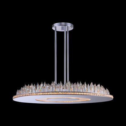Orizzonte Round LED Pendant Light in Chrome.