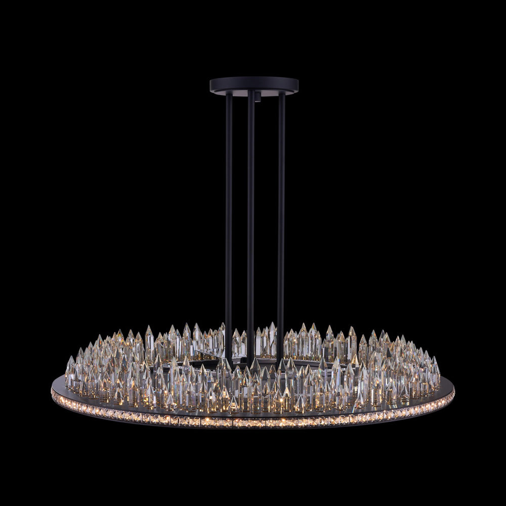 Orizzonte Round LED Pendant Light in Matte Black.