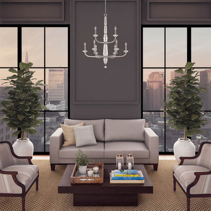 Palermo Tiered Chandelier in living room.