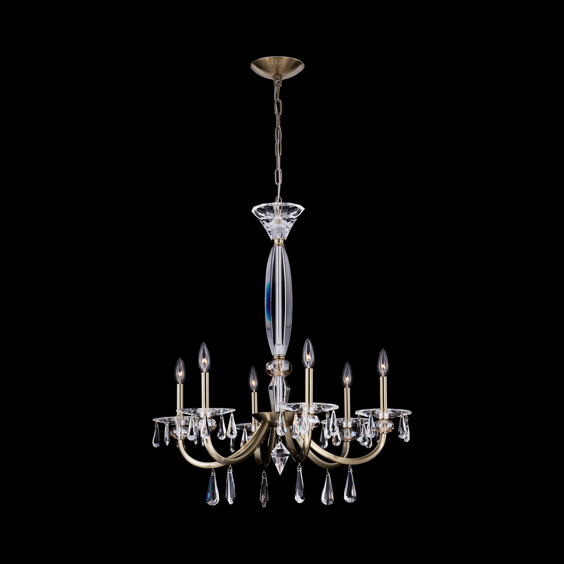 Passo Chandelier in Brushed Brass (6-Light).