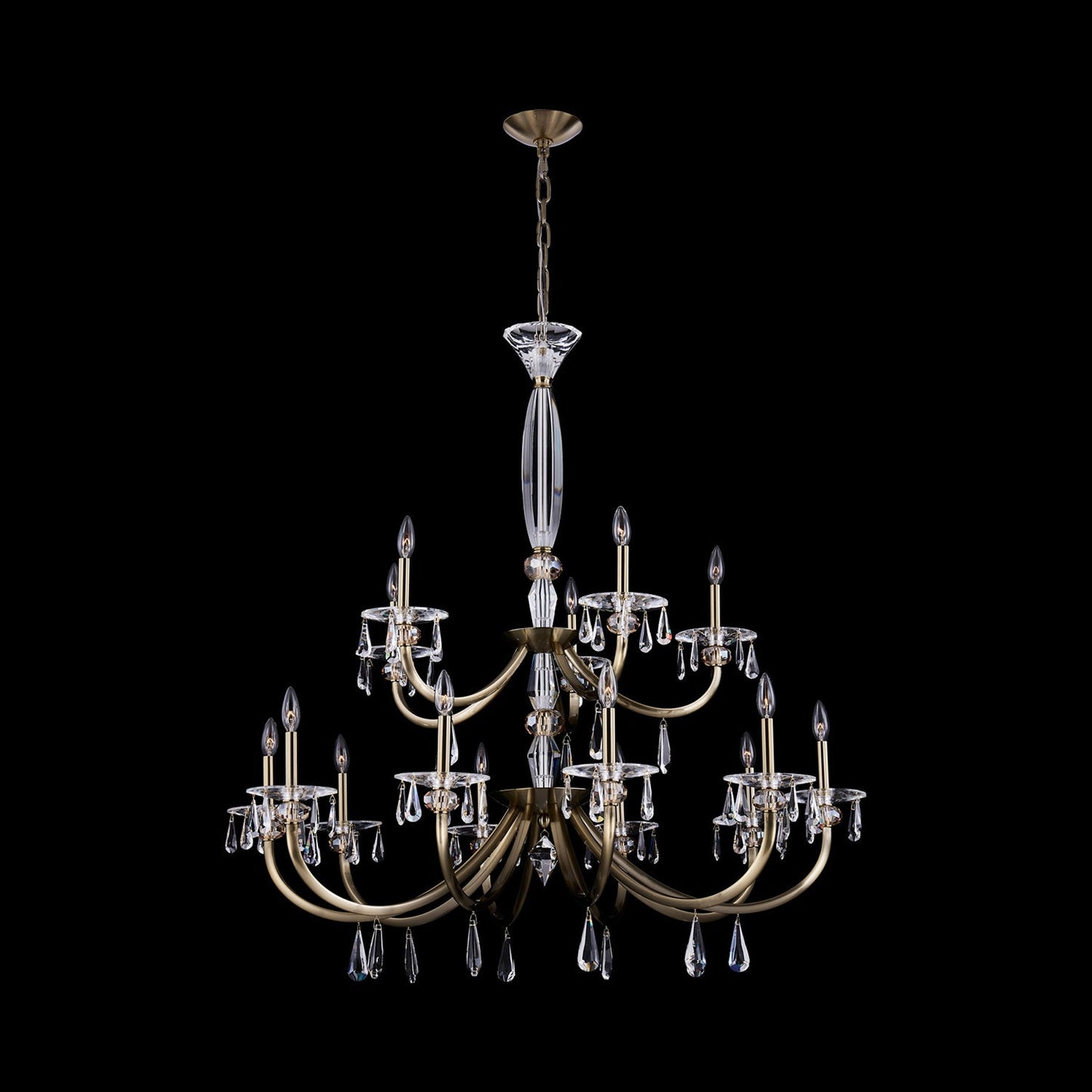 Passo Chandelier in Brushed Brass (15-Light).
