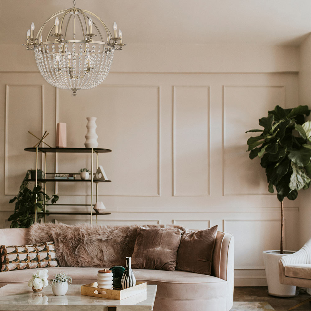 Pendolo Chandelier in living room.