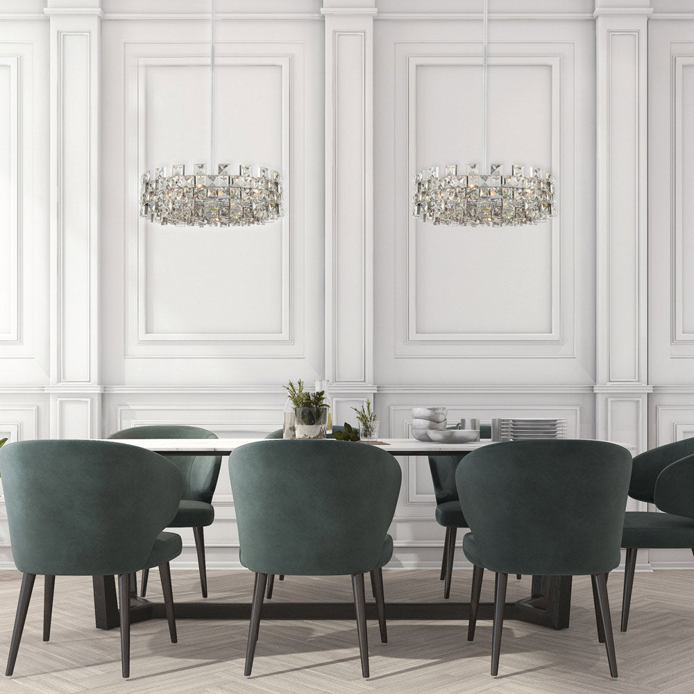 Piazze Pendant Light in living room.