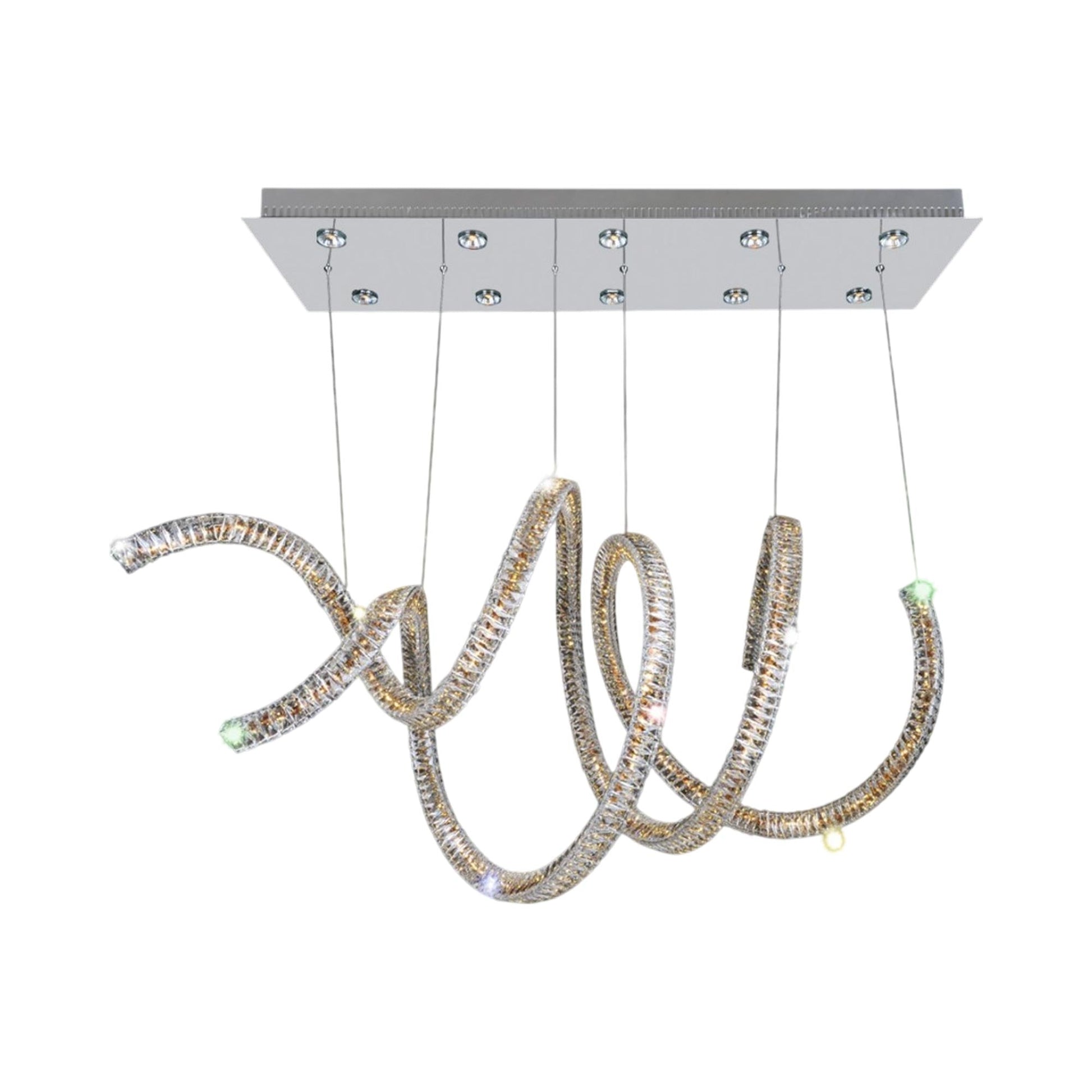 Ravina Linear Pendant Light in Firenze Clear.