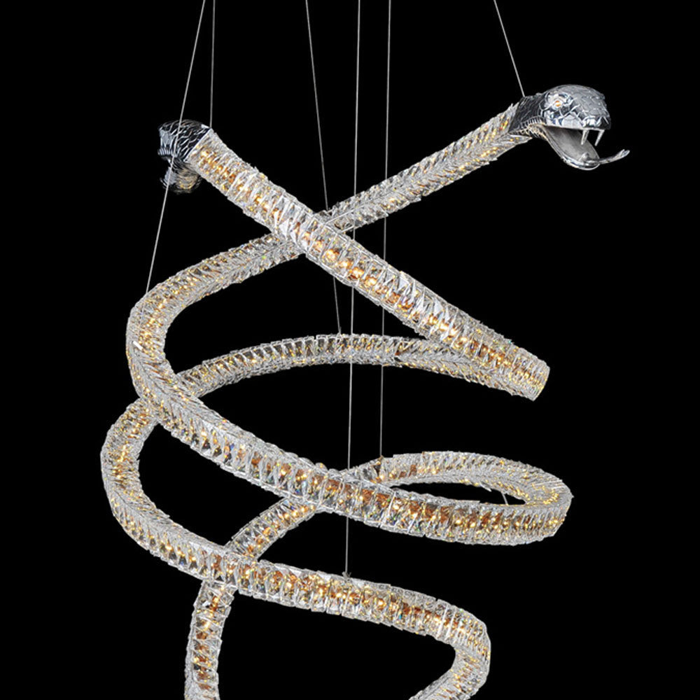 Ravina Spiral Chandelier in Detail.