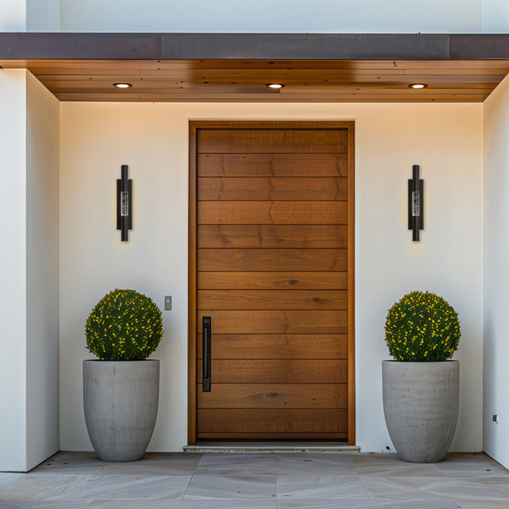 Retmo Outdoor LED Wall Light in Outside Area.