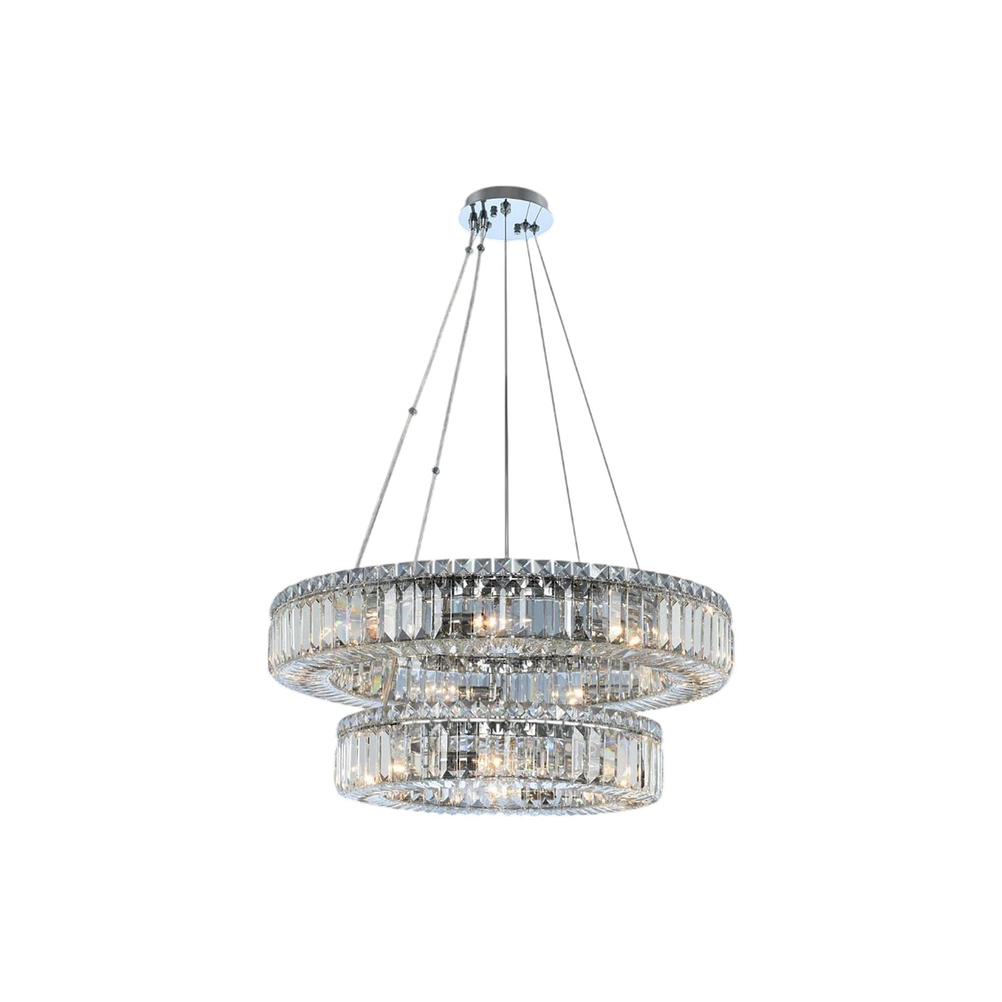 Rondelle Chandelier (26-Inch/2-Tier).