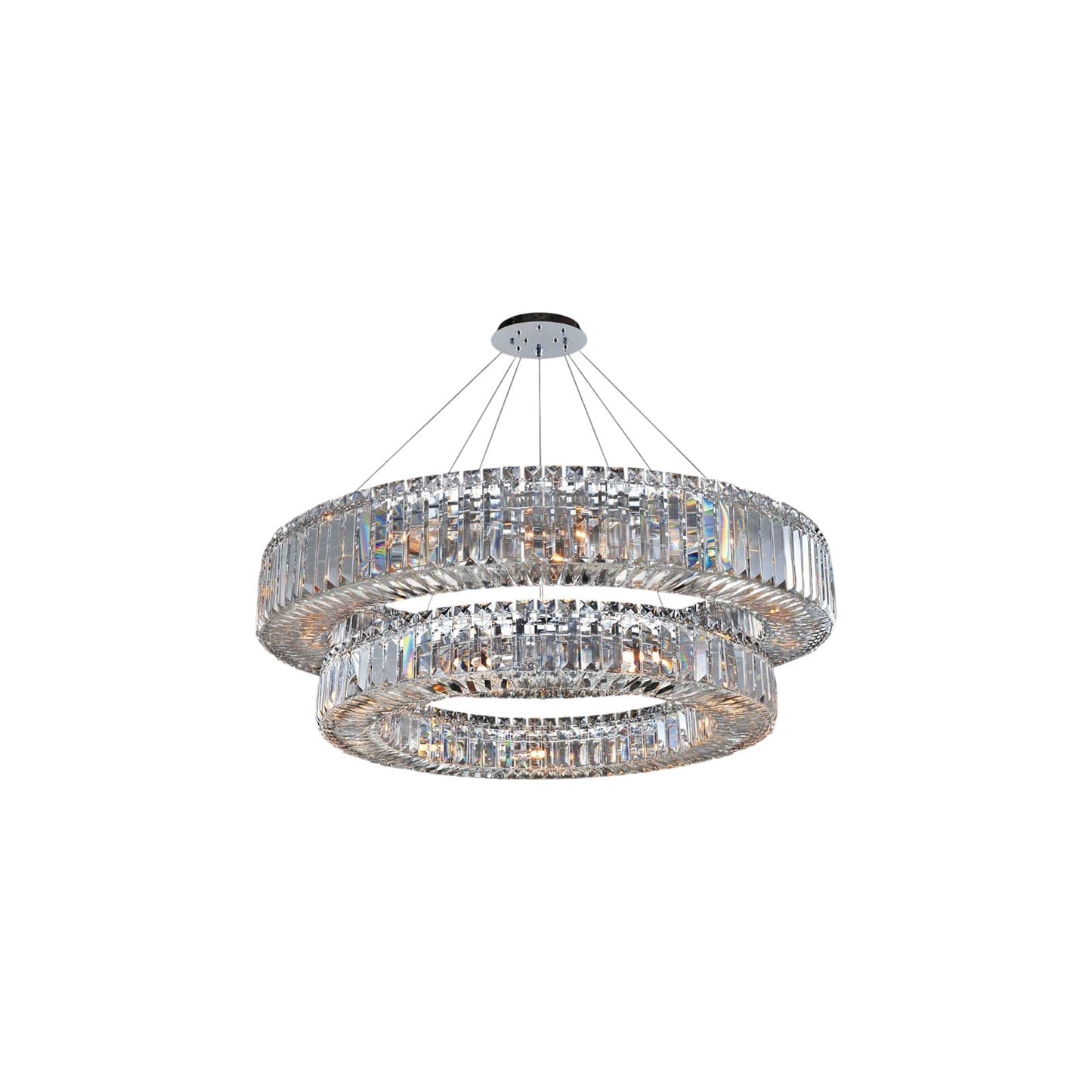 Rondelle Chandelier (36-Inch/2-Tier).