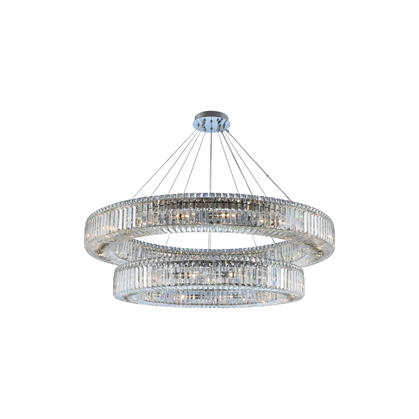Rondelle Chandelier (47-Inch/2-Tier).