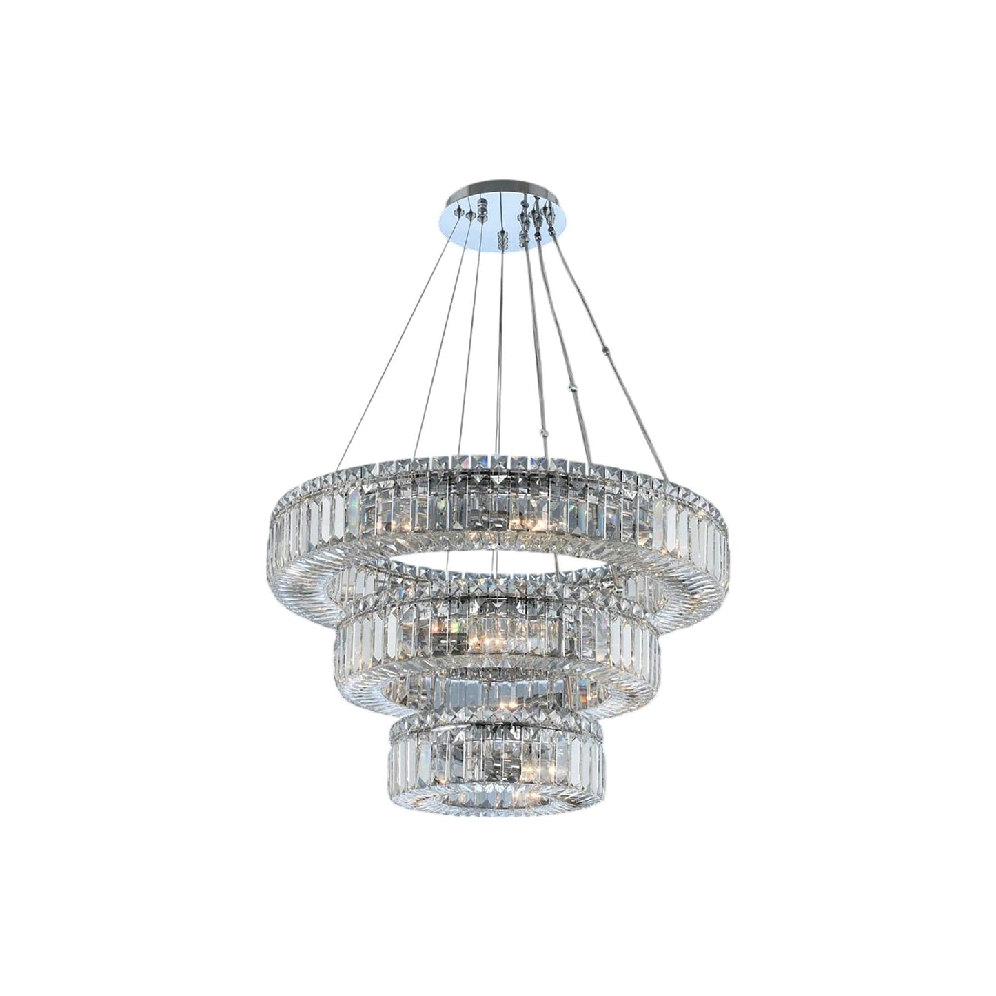 Rondelle Chandelier (26-Inch/3-Tier).