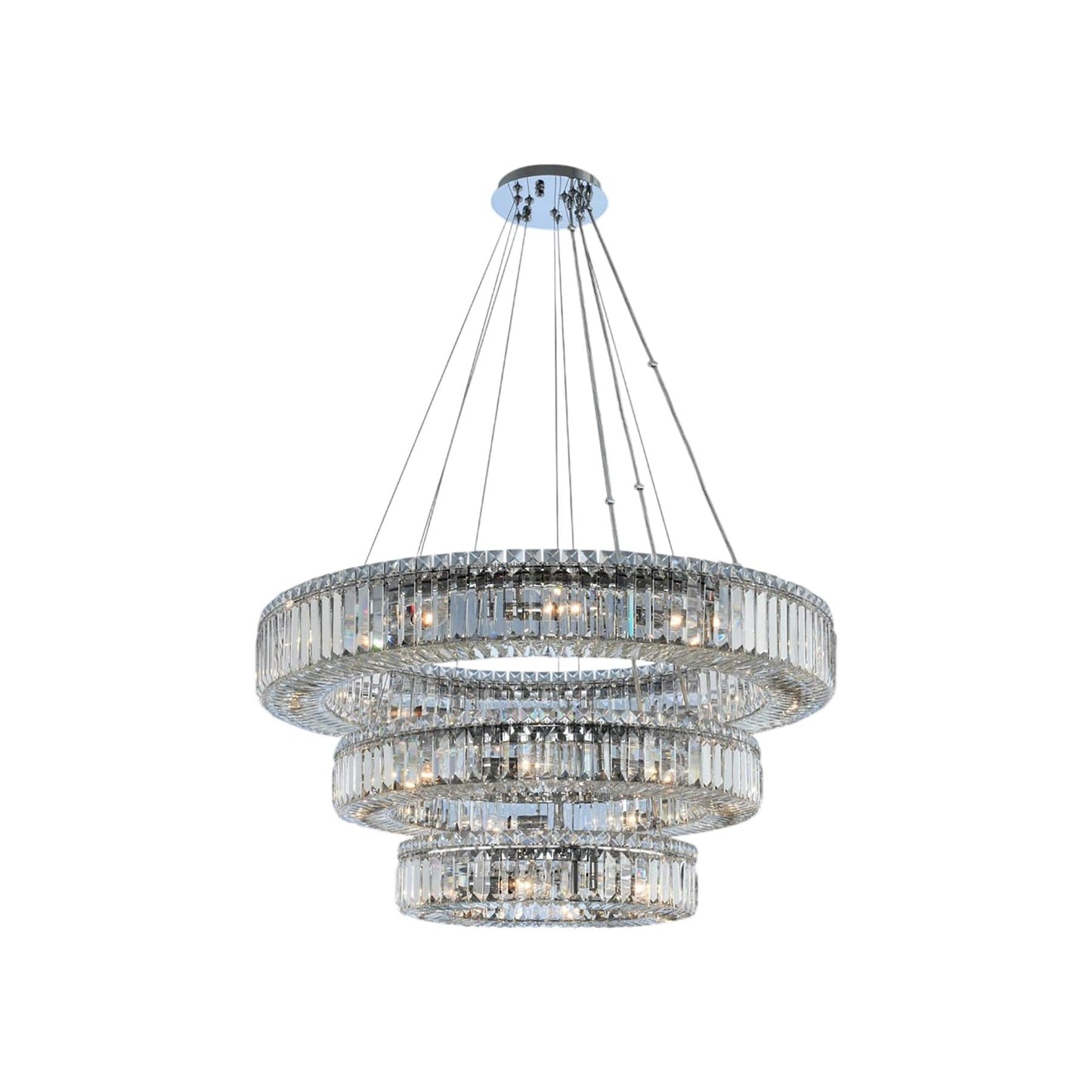 Rondelle Chandelier (36-Inch/3-Tier).