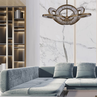 Rotondo LED Chandelier in living room.