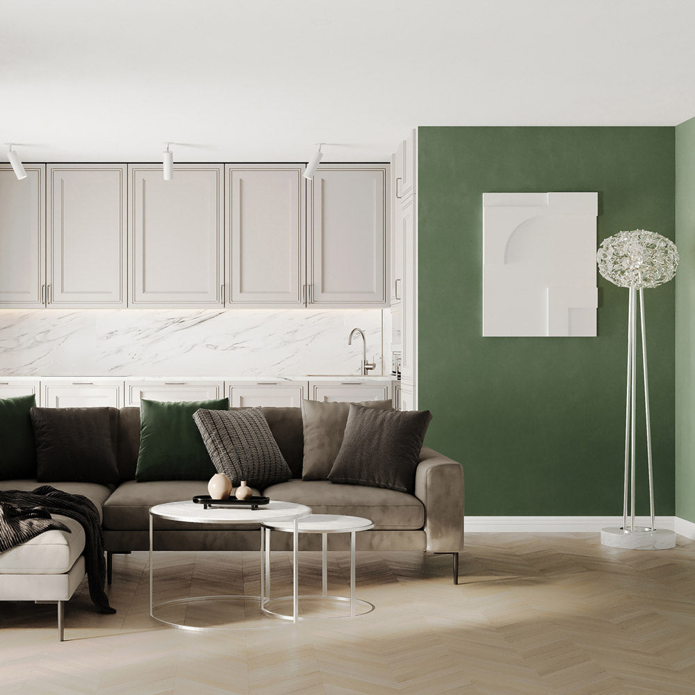 Spazio Floor Lamp in living room.