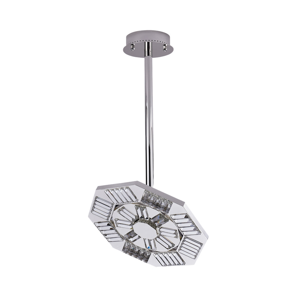 Tempo LED Chandelier in Silver (20-Inch).