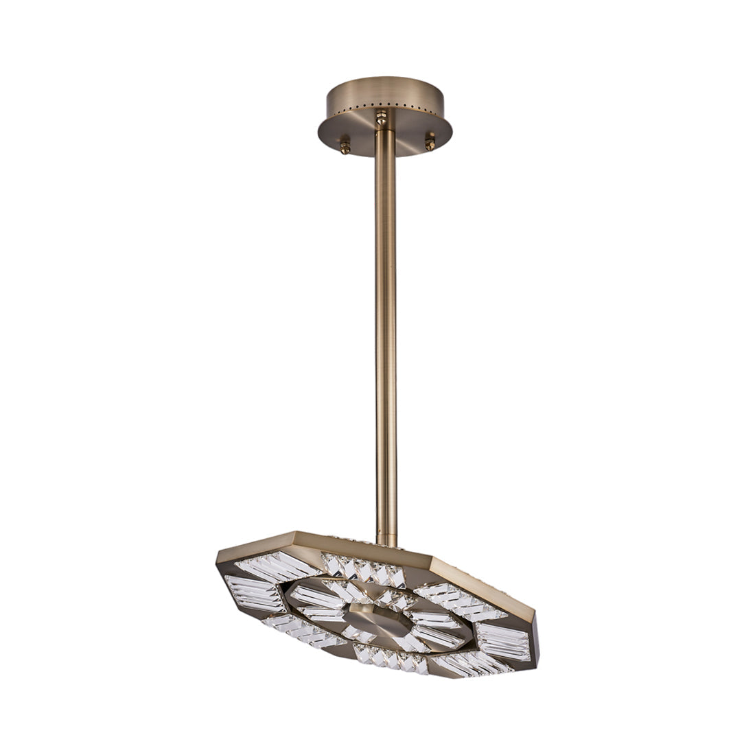 Tempo LED Chandelier in Winter Brass (20-Inch).